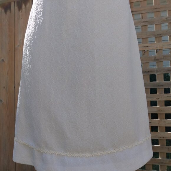 Vintage 60s Dress White Sleeveless Summer 35" Bust 32" Waist Mod GoGo Retro - Picture 6 of 12
